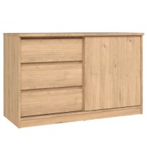 Nakou Sideboard With 1 Door 3 Drawers In Jackson Hickory Oak