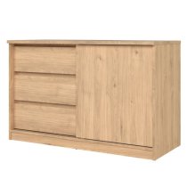 Nakou Sideboard With 1 Door 3 Drawers In Jackson Hickory Oak