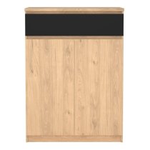 Nakou Shoe Storage Cabinet 2 Doors In Jackson Hickory And Black