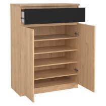 Nakou Shoe Storage Cabinet 2 Doors In Jackson Hickory And Black