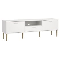 Macomb Wooden TV Stand With 2 Doors 1 Drawer In White