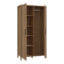 Mahon Wooden Wardrobe With 2 Doors In Waterford Oak