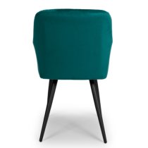 Menton Mint Green Velvet Dining Chairs With Black Legs In Pair