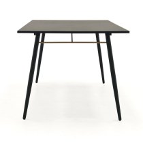 Baiona Wooden Dining Table Large In Black Oak