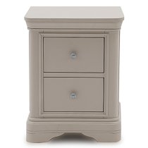 Macon Wooden Bedside Cabinet WIth 2 Drawers In Taupe