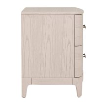 Zurich Wooden Bedside Cabinet 2 Drawers In Parisian Cream