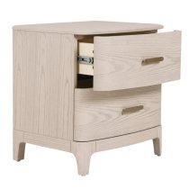 Zurich Wooden Bedside Cabinet 2 Drawers In Parisian Cream