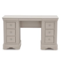 Macon Wooden Dressing Table With 6 Drawers In Taupe