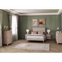 Zurich Wooden Super King Size Bed In Parisian Cream