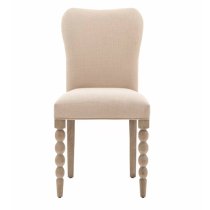 Arta Natural Fabric Dining Chairs In Pair