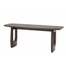 Alofi Wooden Rectangular Dining Bench In Walnut