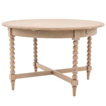 Arta Extending Wooden Dining Table Round In Natural