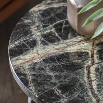 Akron Marble Side Table Round In Ember