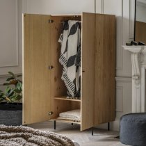 Axamer Wooden Wardrobe With 2 Doors In Natural