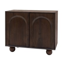 Alofi Mango Wood Sideboard With 2 Doors In Walnut