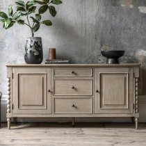 Arta Wooden Sideboard With 2 Doors 3 Drawers In Natural