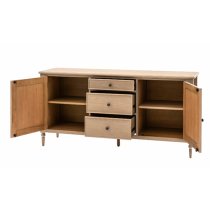 Arta Wooden Sideboard With 2 Doors 3 Drawers In Natural