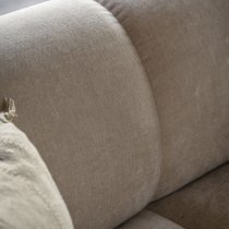 Arica Fabric 3 Seater Sofa With Oak Legs In Cream