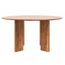 Beziers Acacia Wood Dining Table Round In Natural