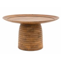 Batam Wooden Round Coffee Table In Natural