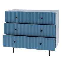 Bienne Wooden Chest Of 3 Drawers In Blue