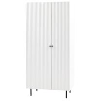 Bienne Wooden Wardrobe With 2 Doors In White