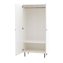 Bienne Wooden Wardrobe With 2 Doors In White