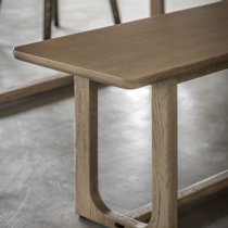 Cairo Wooden Dining Bench In Smoked Oak