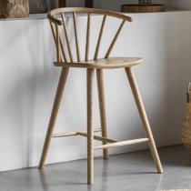 Cairo Natural Wooden Bar Stools In Pair