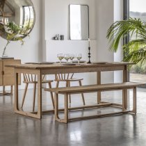 Cairo Extending Wooden Dining Table In Natural