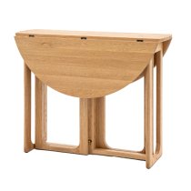 Cairo Wooden Folding Dining Table Round In Natural