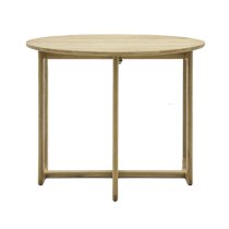 Cairo Wooden Folding Dining Table Round In Natural