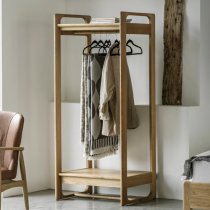 Cairo Wooden Open Wardrobe In Natural