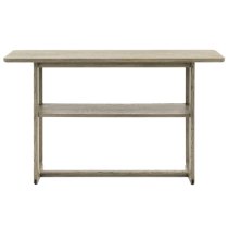 Cairo Wooden Console Table With Shelf In Smoked Oak