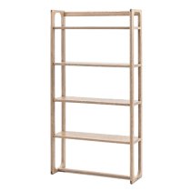 Cairo Wooden Open Display Unit With 4 Shelves In Smoked Oak