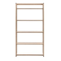 Cairo Wooden Open Display Unit With 4 Shelves In Smoked Oak