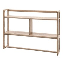 Cairo Wooden Open Display Unit With 3 Shelves In Smoked Oak