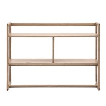 Cairo Wooden Open Display Unit With 3 Shelves In Smoked Oak