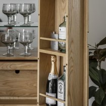 Cairo Wooden Drinks Cabinet With 2 Doors In Natural