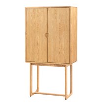 Cairo Wooden Drinks Cabinet With 2 Doors In Natural