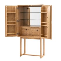 Cairo Wooden Drinks Cabinet With 2 Doors In Natural