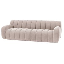 Caen Fabric 3 Seater Sofa In Cream