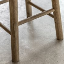 Hervey Natural Wooden Bar Stools In Pair