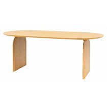 Goleta Wooden Rectangular Dining Table In Matt Natural