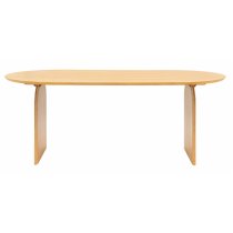 Goleta Wooden Rectangular Dining Table In Matt Natural