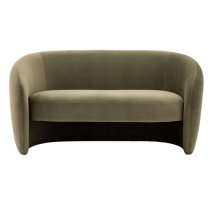 Calvi Fabric 2 Seater Sofa In Moss Green