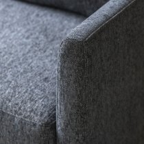 Girona Fabric 2 Seater Sofa With Oak Legs In Charcoal