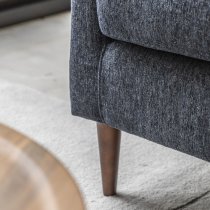 Girona Fabric 2 Seater Sofa With Oak Legs In Charcoal