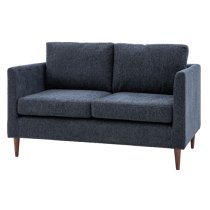 Girona Fabric 2 Seater Sofa With Oak Legs In Charcoal