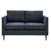 Girona Fabric 2 Seater Sofa With Oak Legs In Charcoal